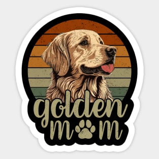 Golden Mom Dog Lover Sticker